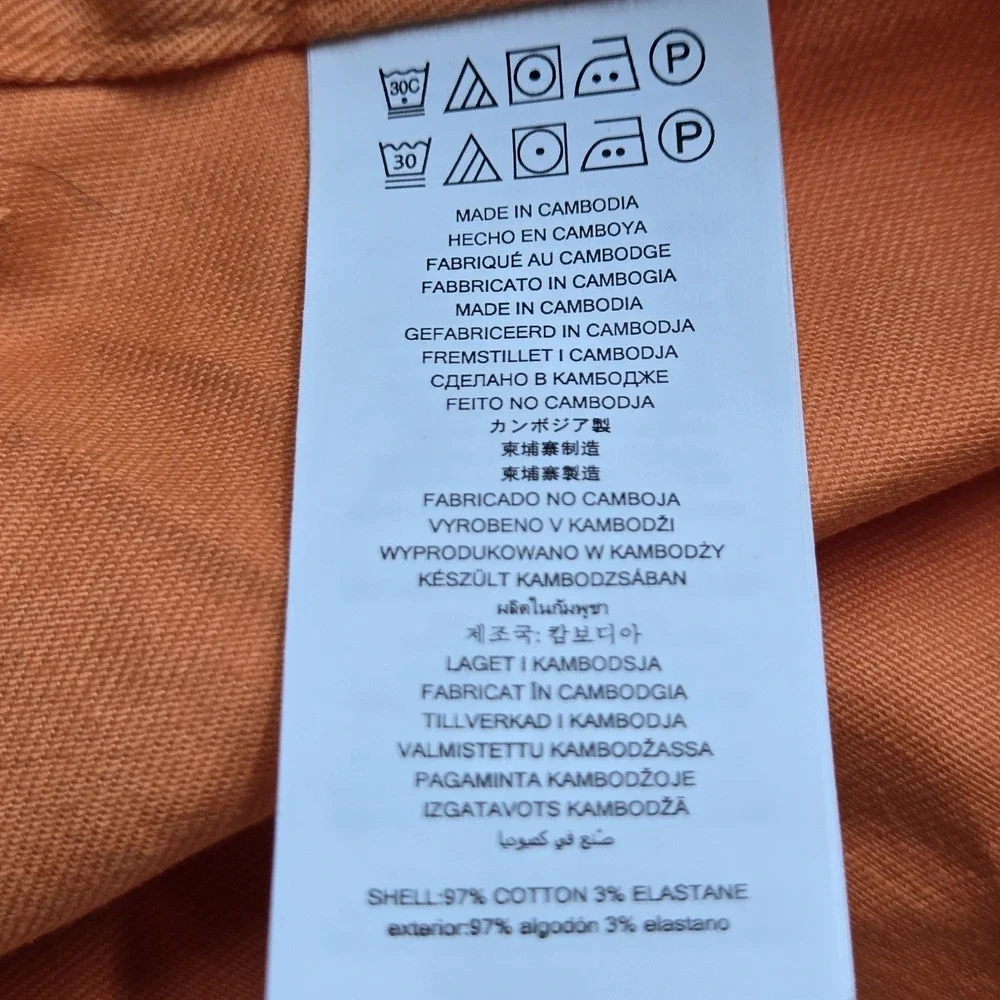 Michael Kors Women Shorts 16 Orange Chino Twill 5